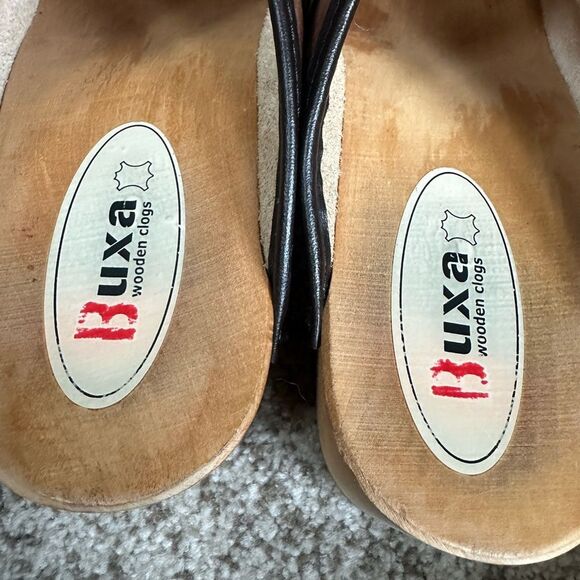 Buxa Brown Suede Women’s Clogs 38/7 - Picture 6 of 9